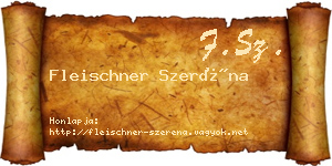 Fleischner Szeréna névjegykártya